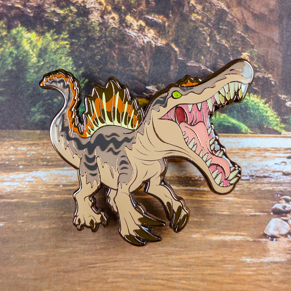 Jurassic Attack! Spinosaurus Enamel Pin - Versiris - Art by Versiris