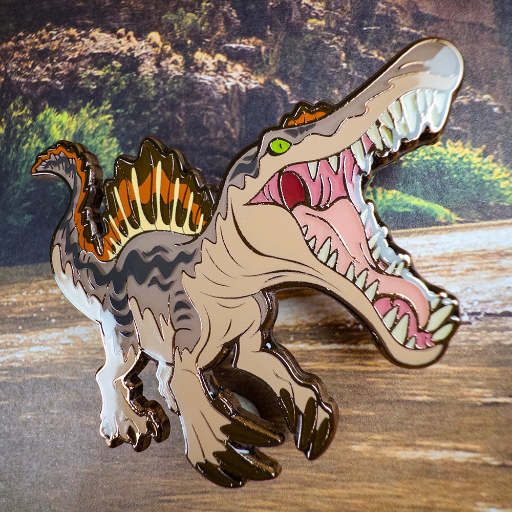 Jurassic Attack! Spinosaurus Enamel Pin - Versiris - Art by Versiris