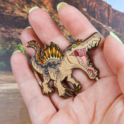 Jurassic Attack! Spinosaurus Enamel Pin - Versiris - Art by Versiris