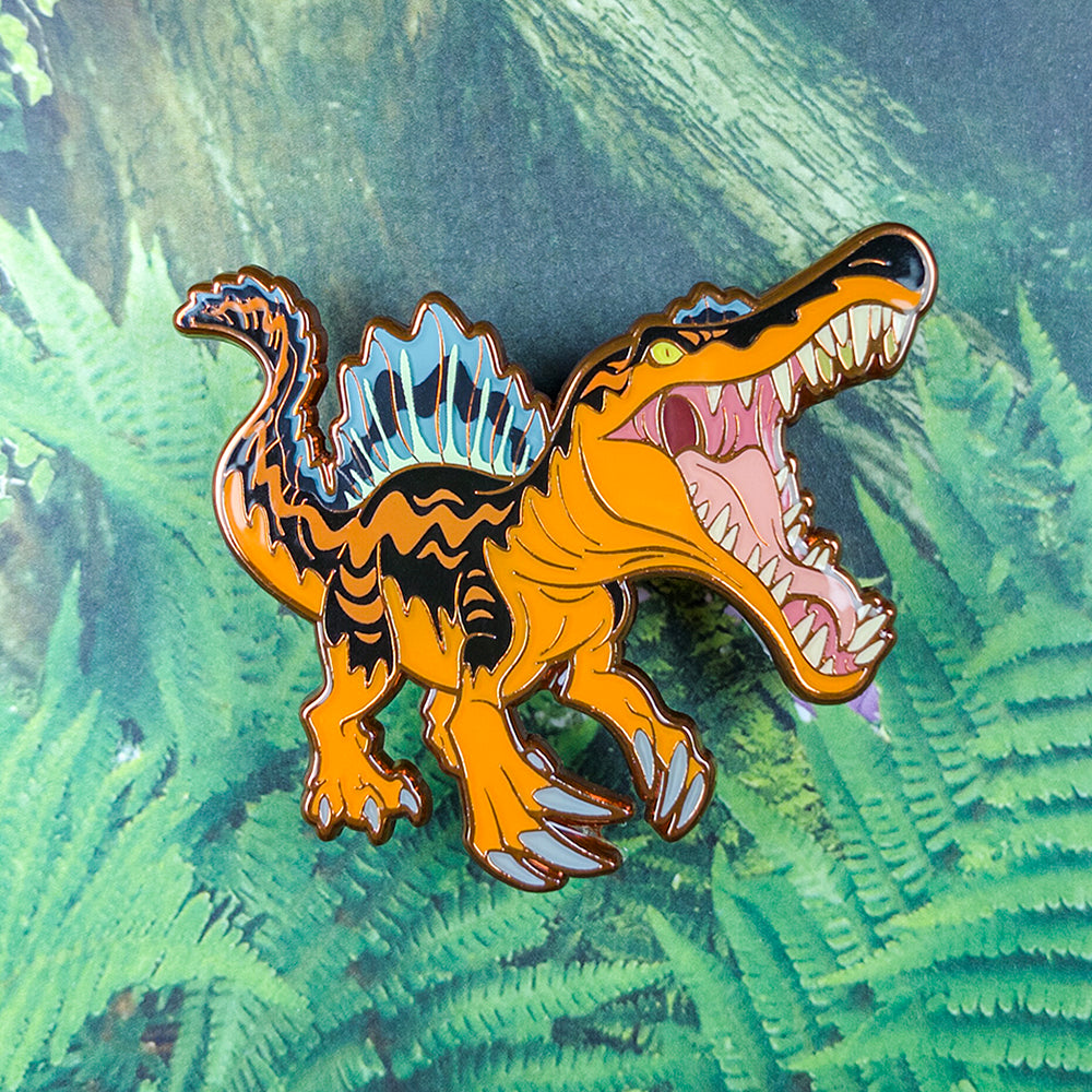Jurassic Attack! Spinosaurus Enamel Pin - Versiris - Art by Versiris