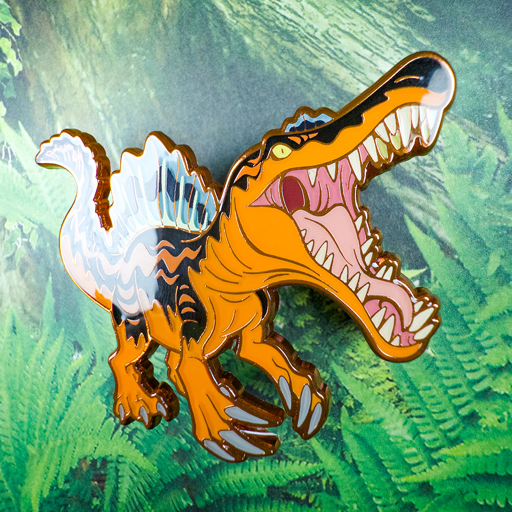 Jurassic Attack! Spinosaurus Enamel Pin - Versiris - Art by Versiris