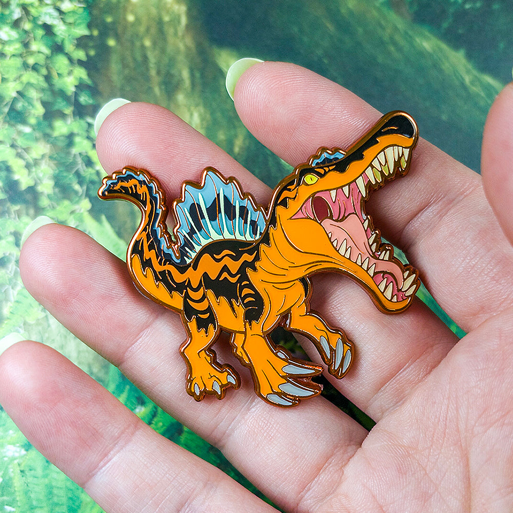 Jurassic Attack! Spinosaurus Enamel Pin - Versiris - Art by Versiris