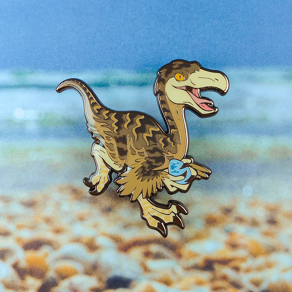 Jurassic Attack! Struthiomimus Enamel Pin - Versiris - Art by Versiris