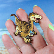 Jurassic Attack! Struthiomimus Enamel Pin - Versiris - Art by Versiris