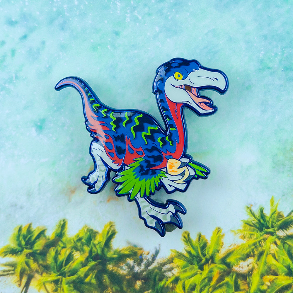Jurassic Attack! Struthiomimus Enamel Pin - Versiris - Art by Versiris