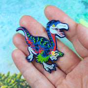 Jurassic Attack! Struthiomimus Enamel Pin - Versiris - Art by Versiris
