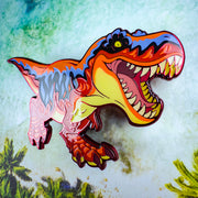 Jurassic Attack! Tyrannosaurus Rex Enamel Pin - Versiris - Art by Versiris