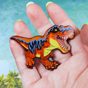 Jurassic Attack! Tyrannosaurus Rex Enamel Pin - Versiris - Art by Versiris