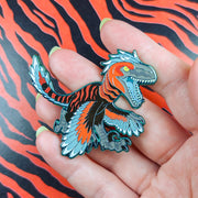 Jurassic Attack! Utahraptor Rex Enamel Pin - Versiris - Art by Versiris