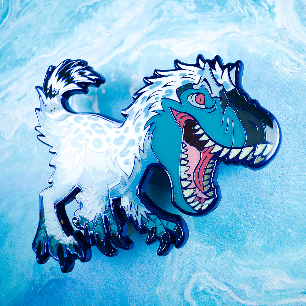 Jurassic Attack! Yutyrannus Rex Enamel Pin - Versiris - Art by Versiris