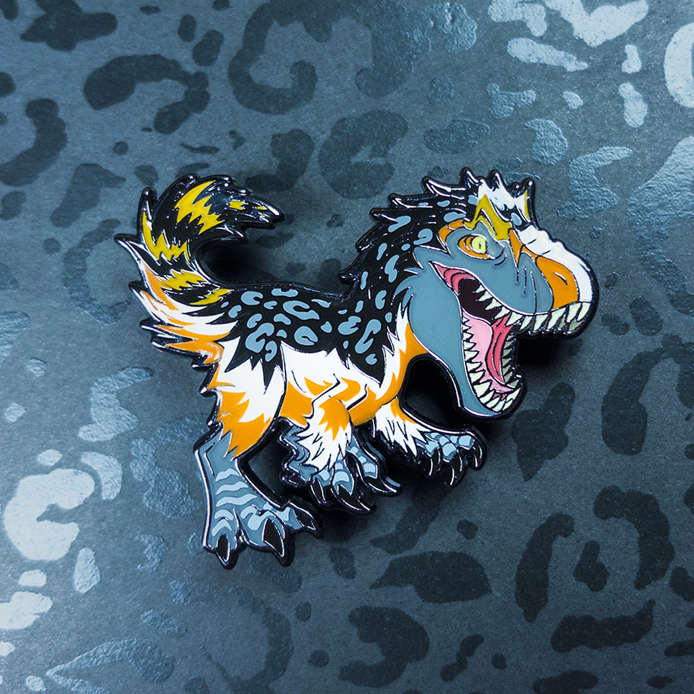 Jurassic Attack! Yutyrannus Rex Enamel Pin - Versiris - Art by Versiris