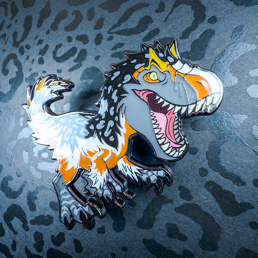 Jurassic Attack! Yutyrannus Rex Enamel Pin - Versiris - Art by Versiris