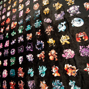 pokemon gen 1 Kanto all 151 pokemon Throw Blanket - Versiris - Art by Versiris