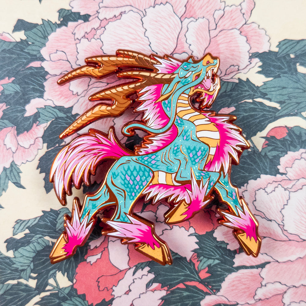 Kirin Enamel Pin [ Green Tea ]
