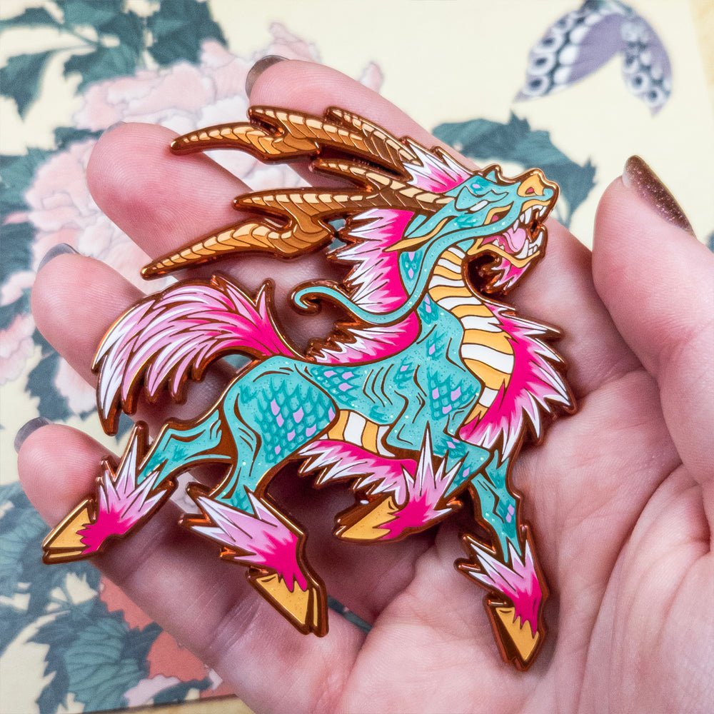 Kirin Enamel Pin [ Green Tea ]