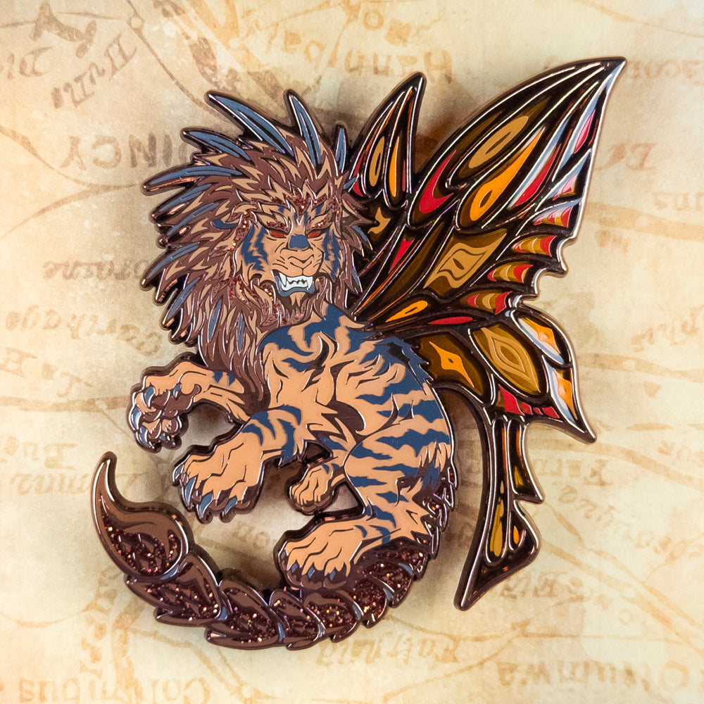 Manticore Enamel Pin [ Sneaking Thorn ]
