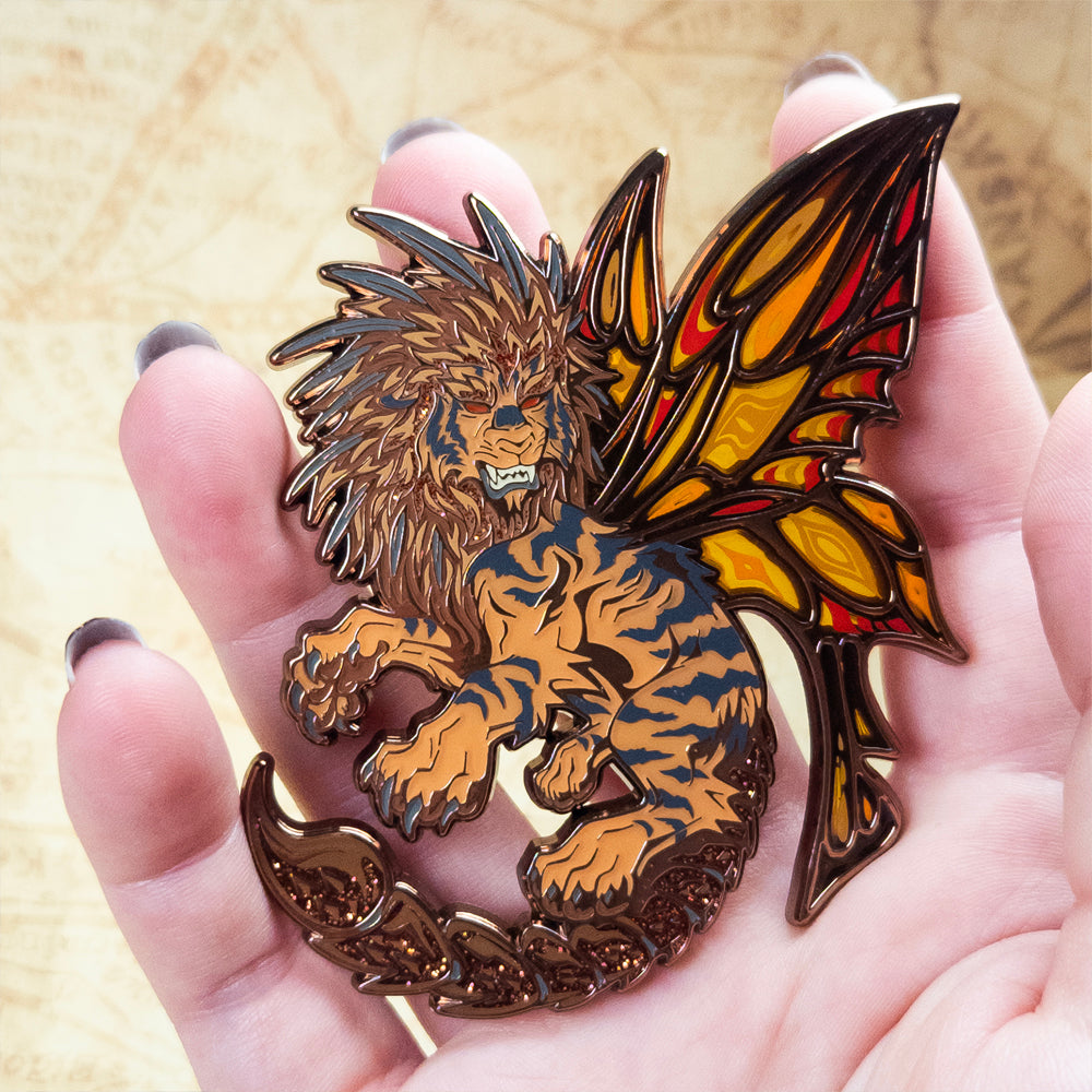 Manticore Enamel Pin [ Sneaking Thorn ]