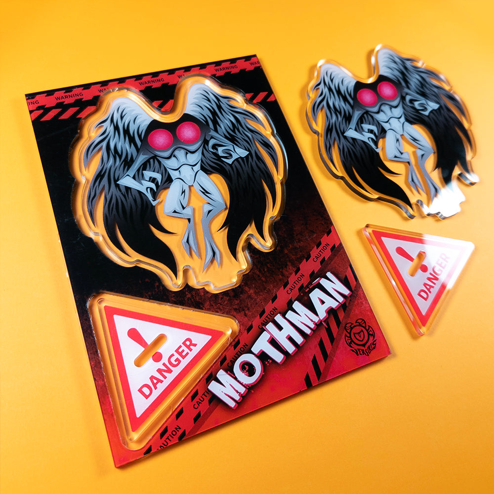 Danger! Mothman Acrylic Standee - Versiris - Art by Versiris