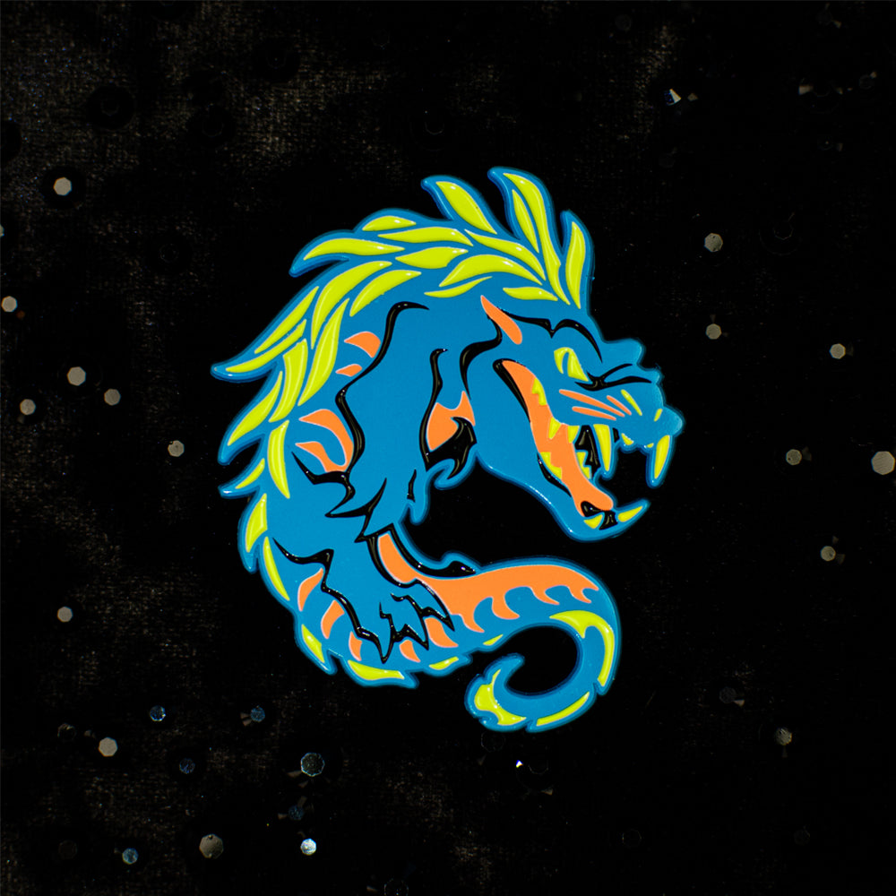 Neon Cryptids Bunyip Enamel Pin - Versiris - Art by Versiris