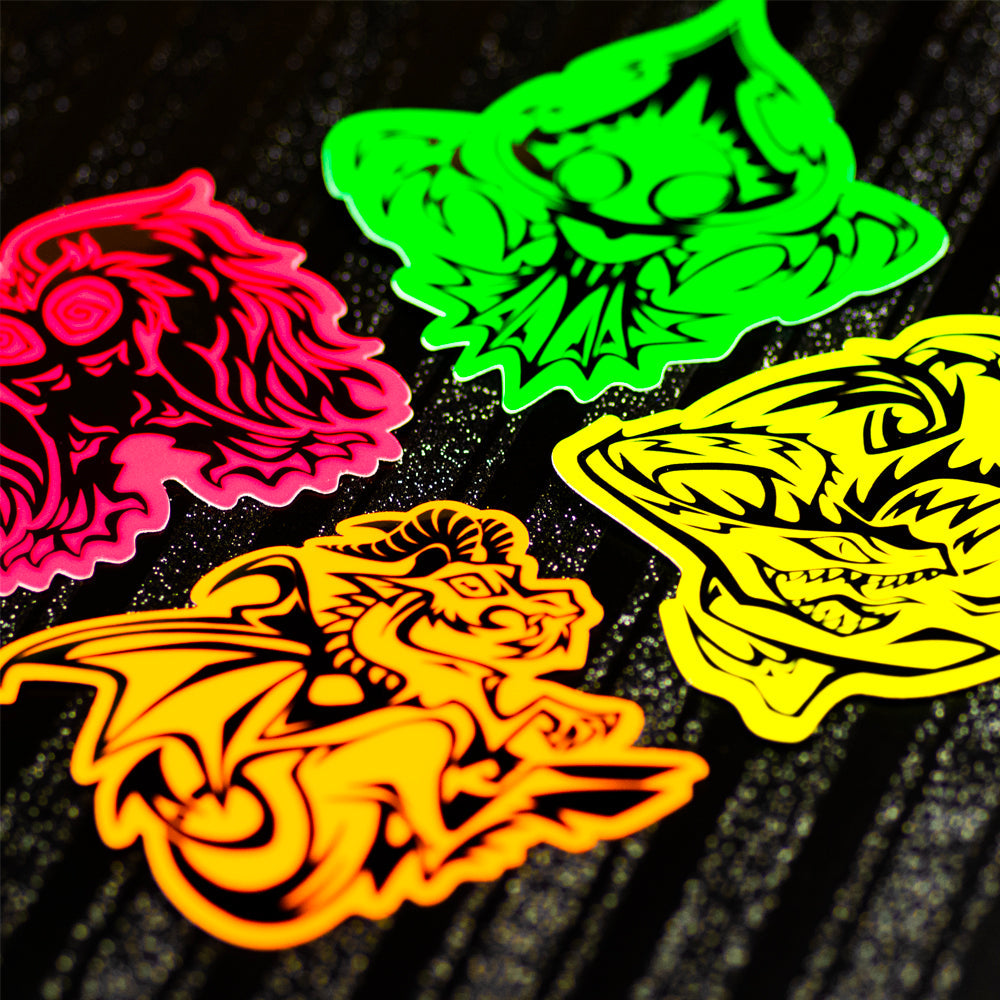 Neon Cryptids Jersey Devil Sticker - Versiris - Art by Versiris