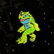 Neon Cryptids Loveland Frogman Enamel Pin - Versiris - Art by Versiris