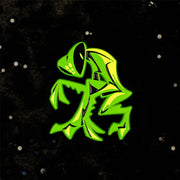 Neon Cryptids Mantis Man Enamel Pin - Versiris - Art by Versiris