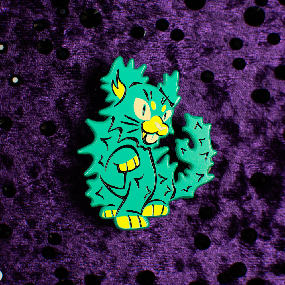 Neon Cryptids Cactus Cat Enamel Pin