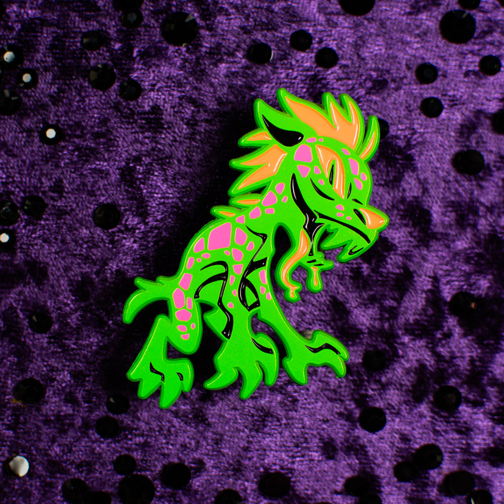 Neon Cryptids Chupacabra Enamel Pin