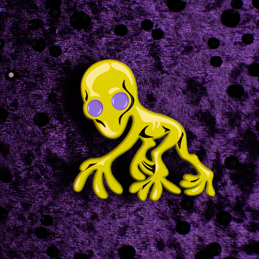 Neon Cryptids Dover Demon Enamel Pin - Versiris - Art by Versiris