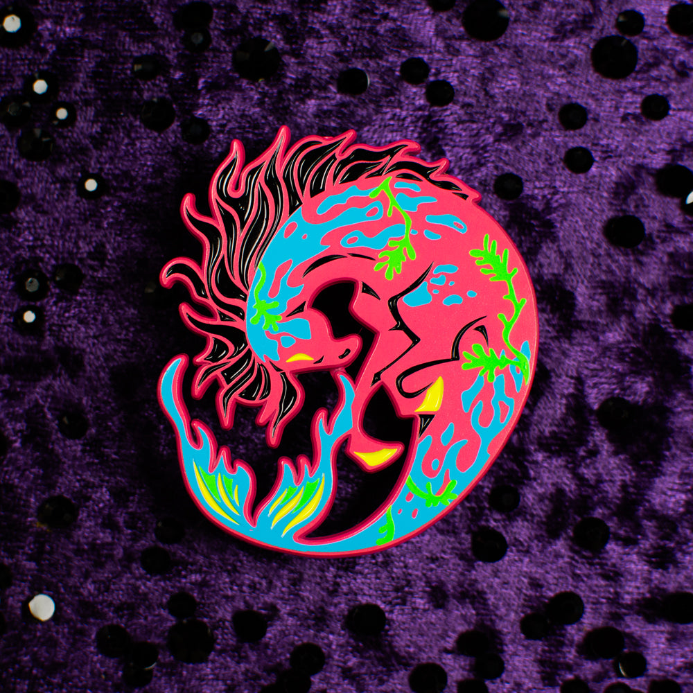 Neon Cryptids Kelpie Enamel Pin