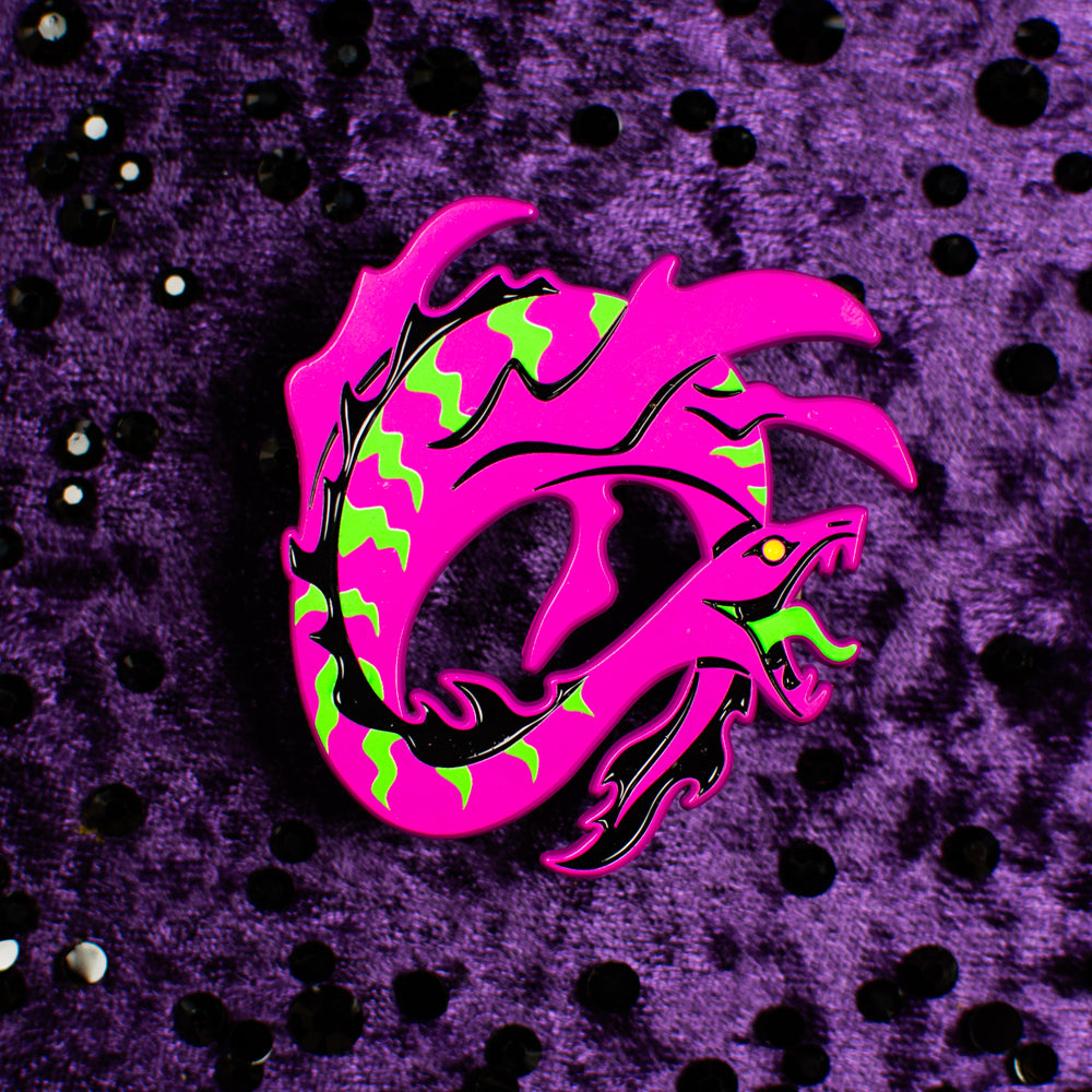 Neon Cryptids Loch Ness Monster Enamel Pin