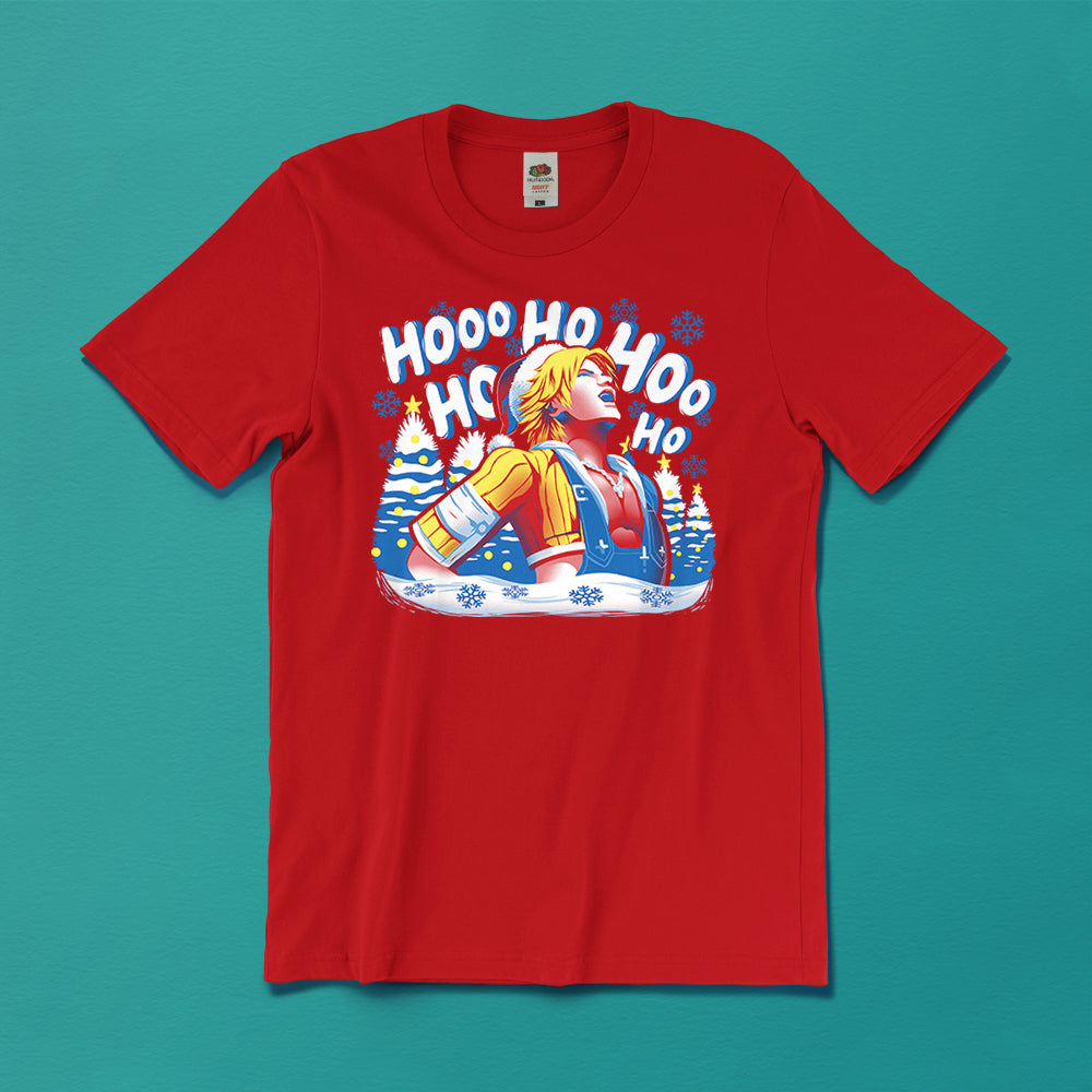 Festive Tidus Laugh T-Shirt - Versiris - Art by Versiris