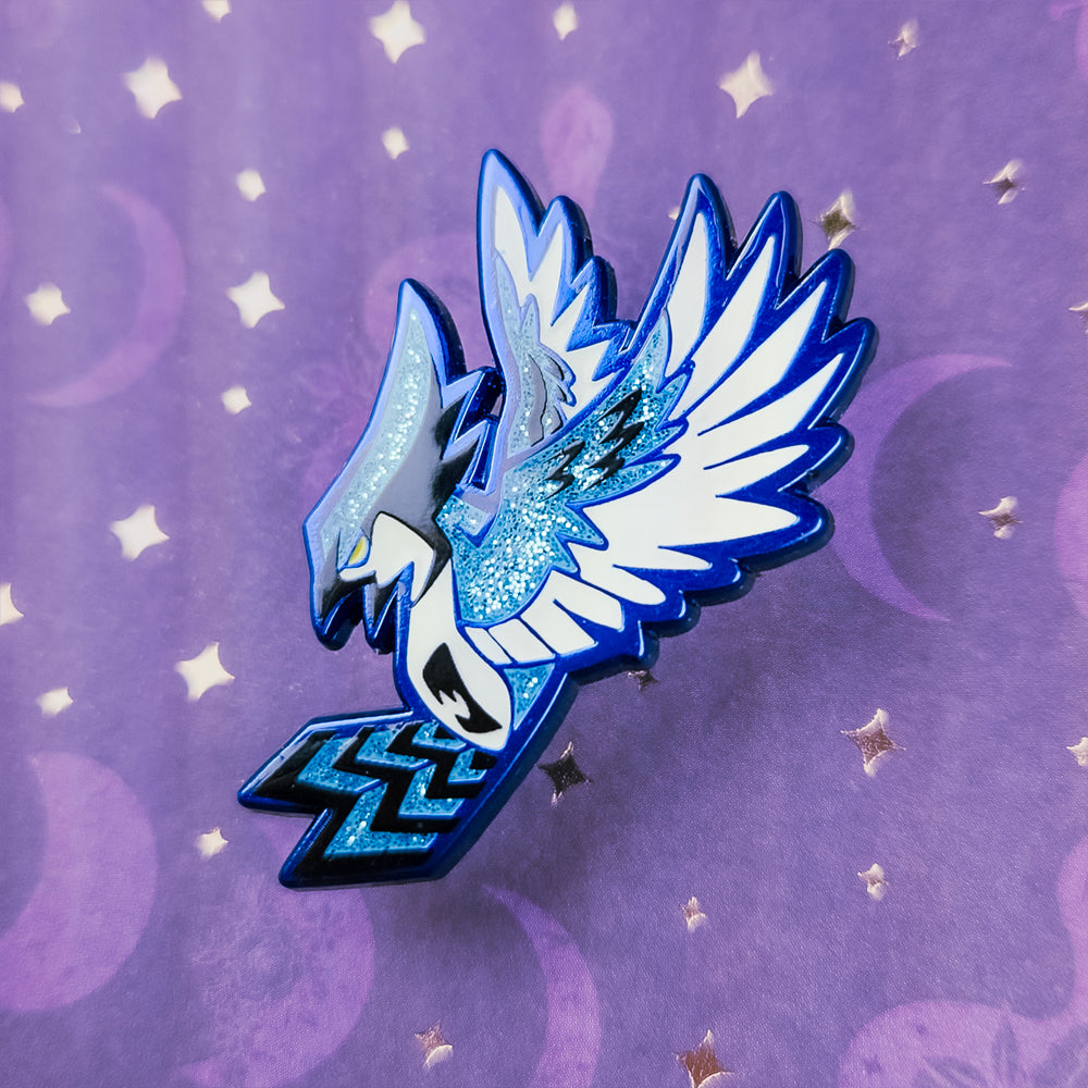 Raging Jay Enamel Pin - Versiris - Art by Versiris