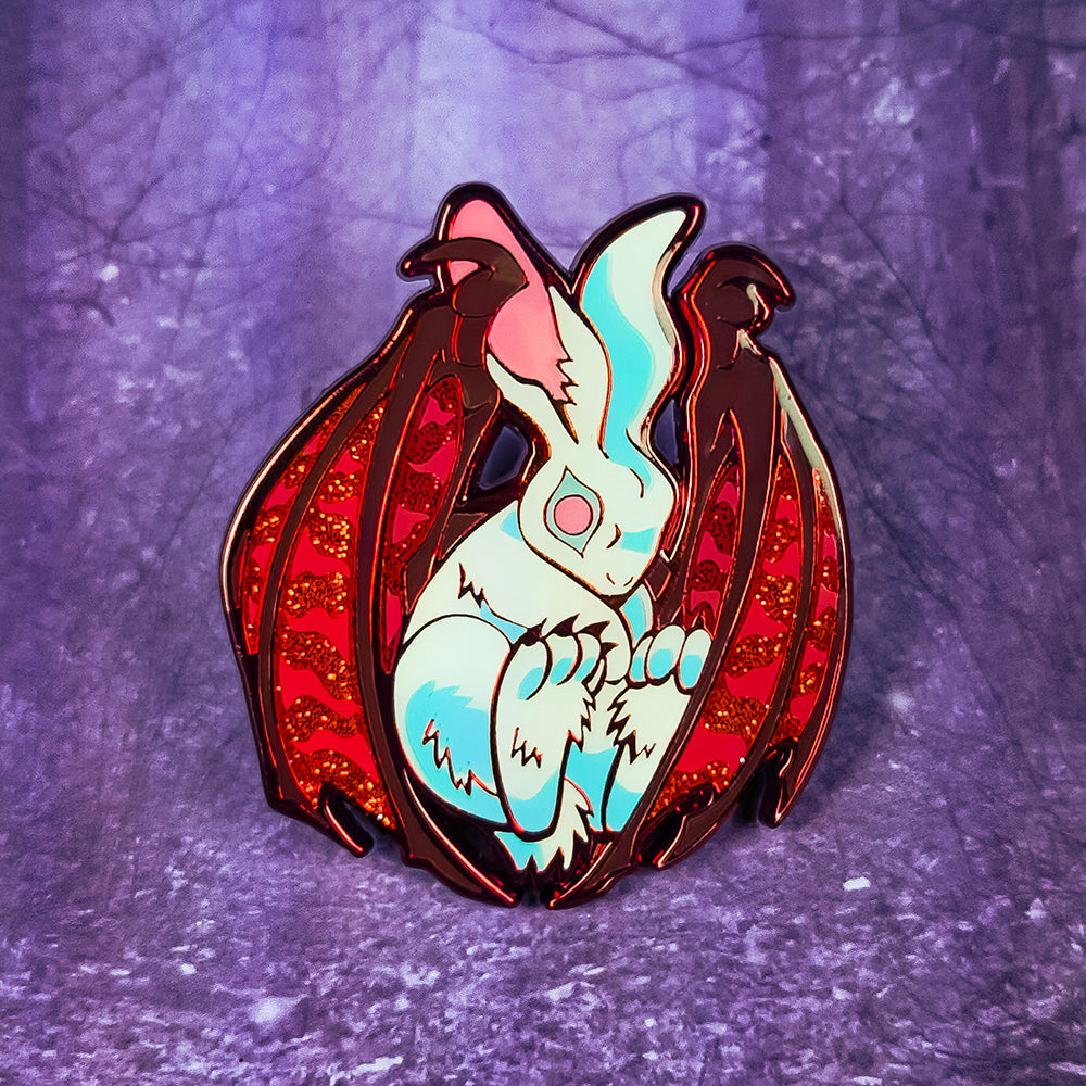 Bat Bunny Enamel Pin - Versiris - Art by Versiris
