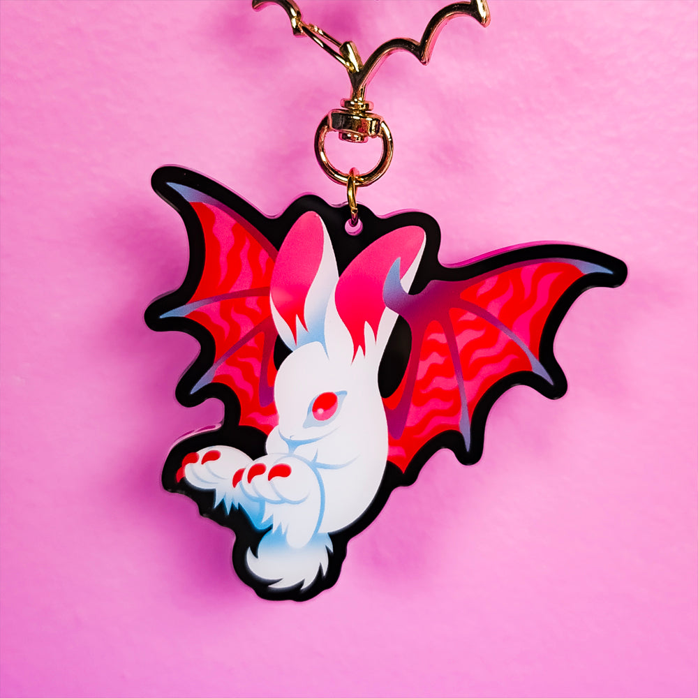 Bat Bunny Keychain