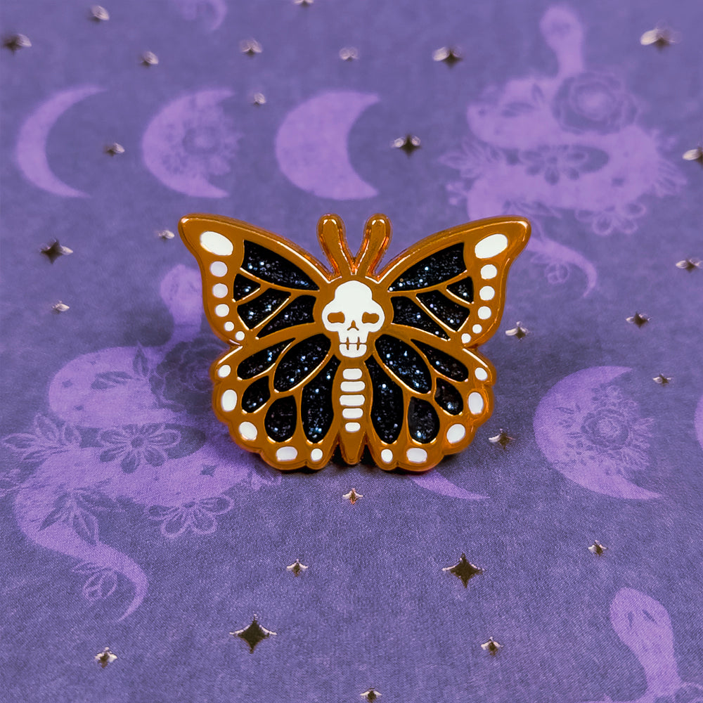 Ill Omen Butterfly Enamel Pin - Versiris - Art by Versiris