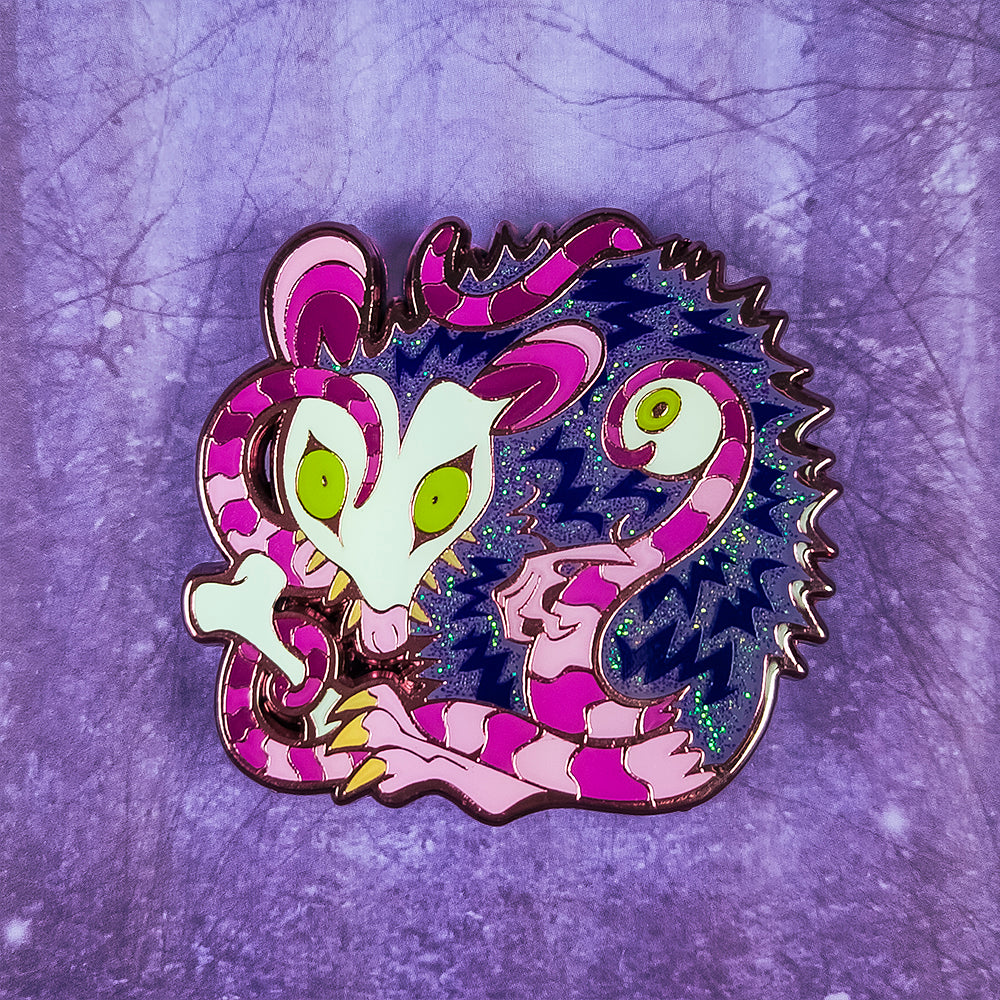 Scrap Eater Opossum Enamel Pin - Versiris - Art by Versiris