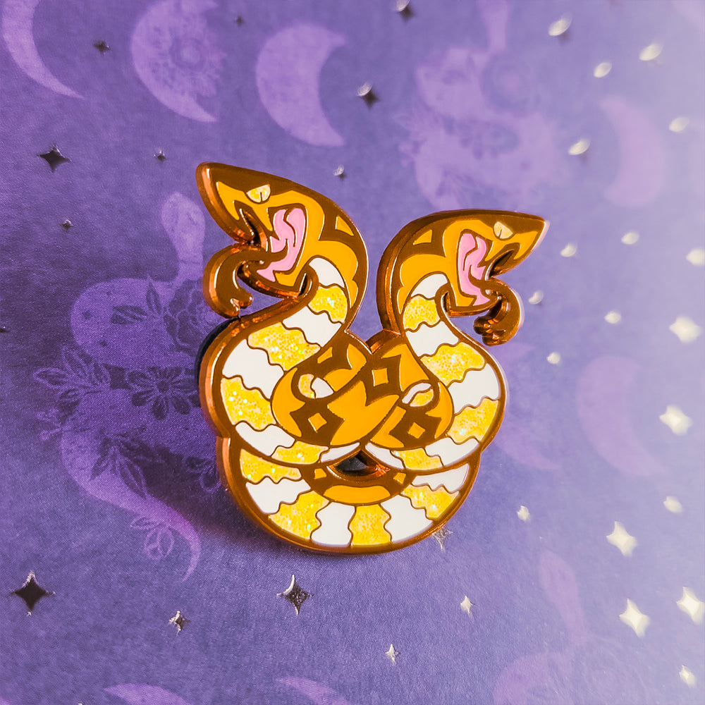Venom Pretzel Copperhead Enamel Pin - Versiris - Art by Versiris