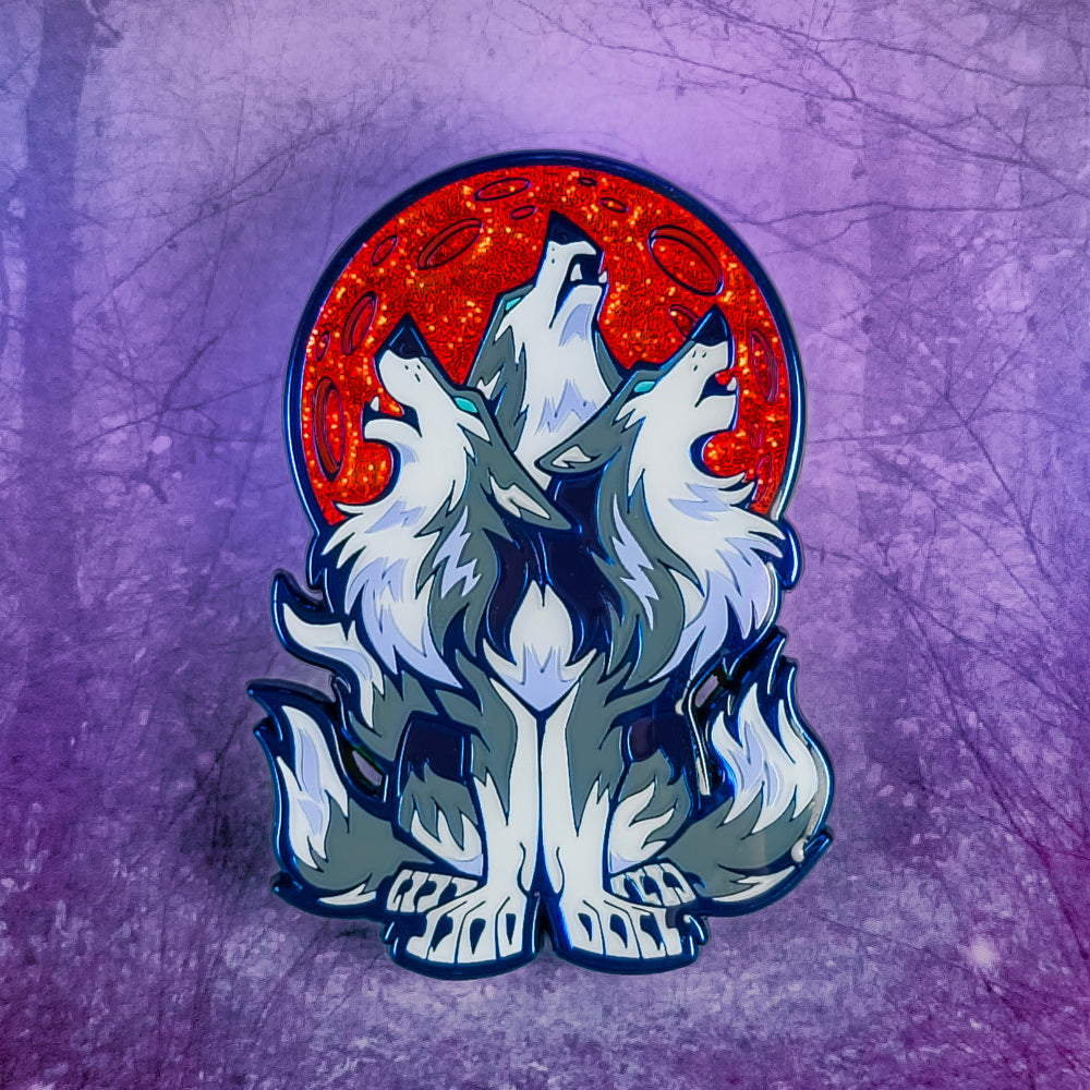 Three Wolf Moon Enamel Pin