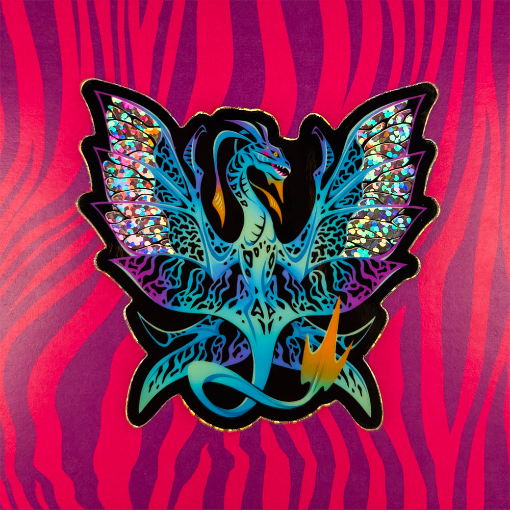 Glittery Banshee Sticker - Versiris - Art by Versiris