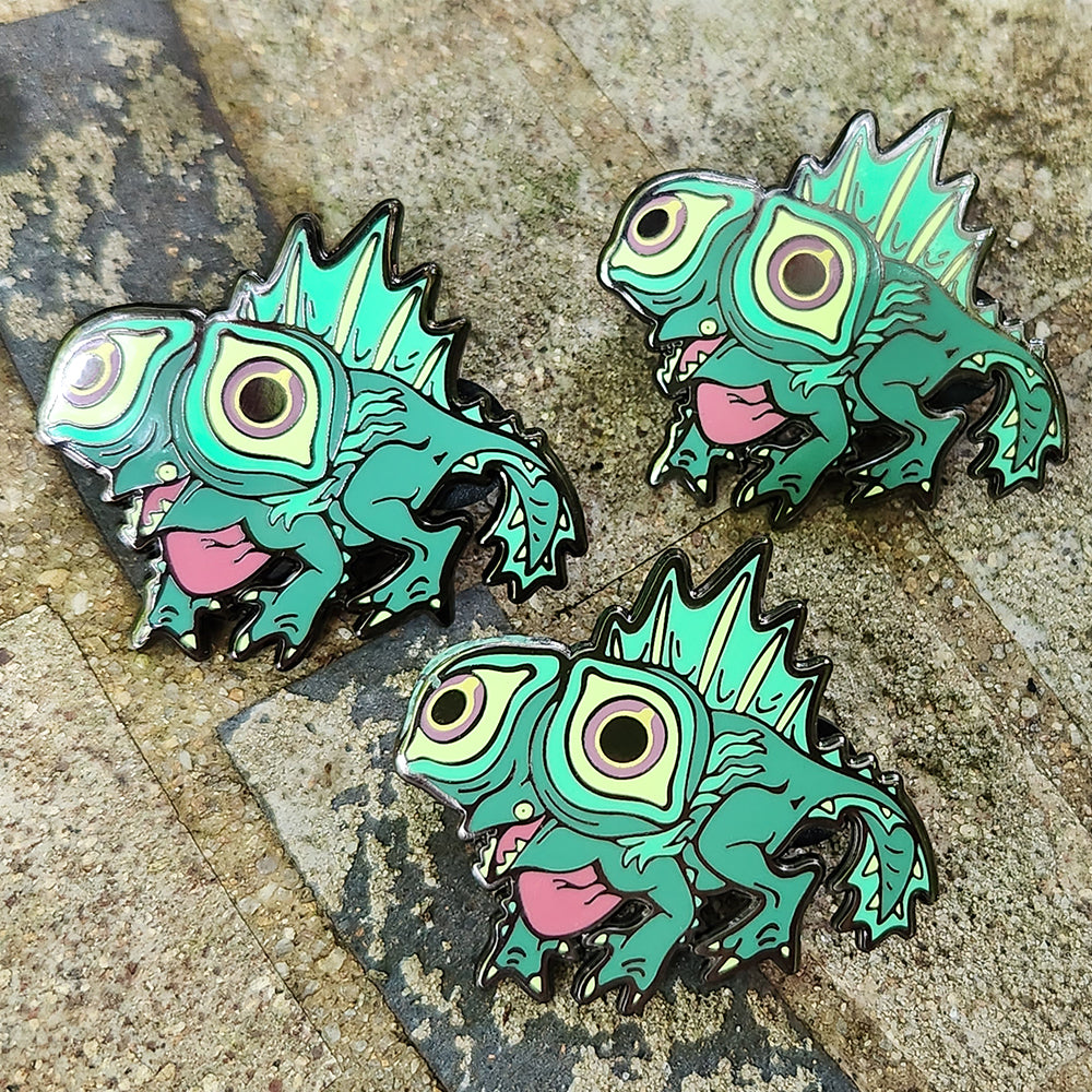 Basilisk Enamel Pin - Versiris - Art by Versiris