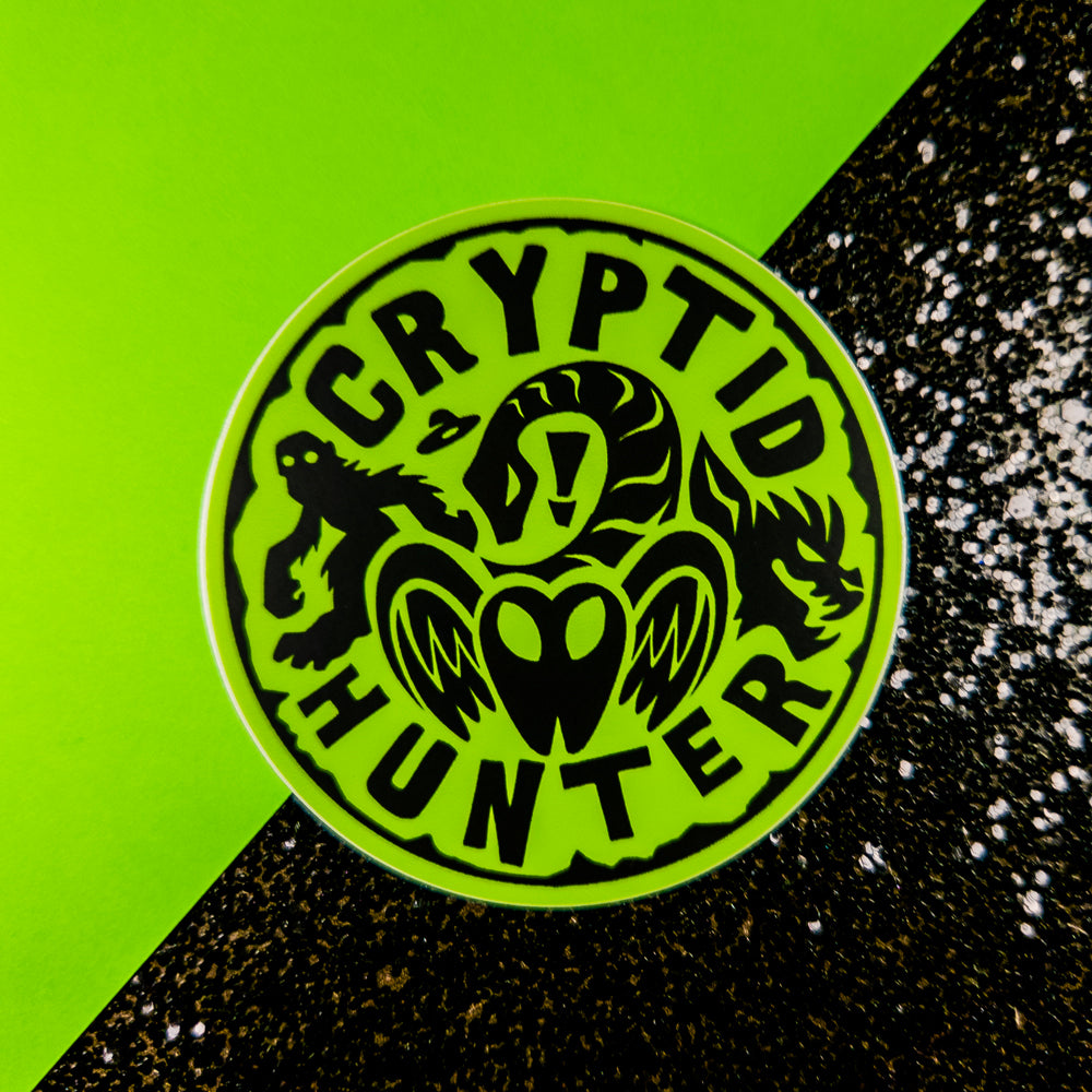 Cryptid Hunter Sticker - Versiris - Art by Versiris