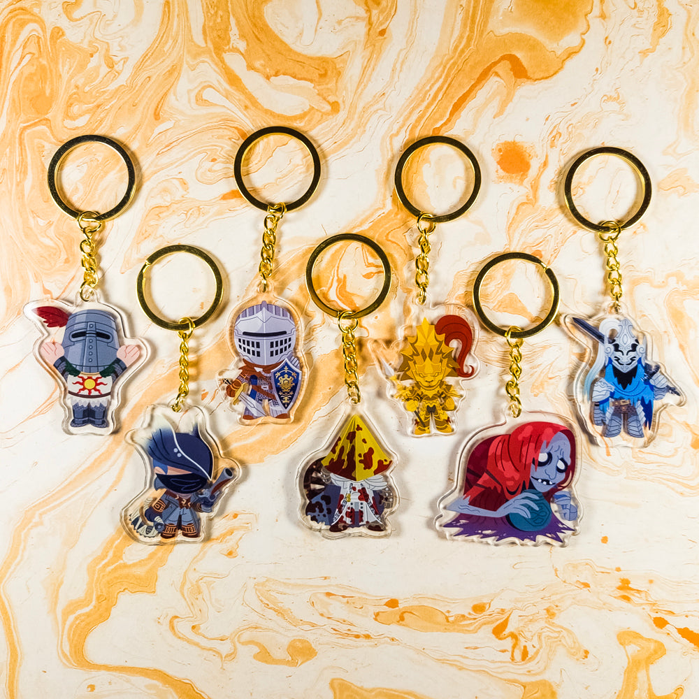 Soulsborne Mascot Keychains - Versiris - Art by Versiris