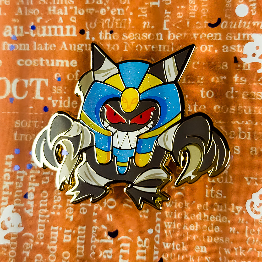 [ Mummy's Curse ] Gengar x Cofagrigus Fusion Enamel Pin - Versiris - Art by Versiris