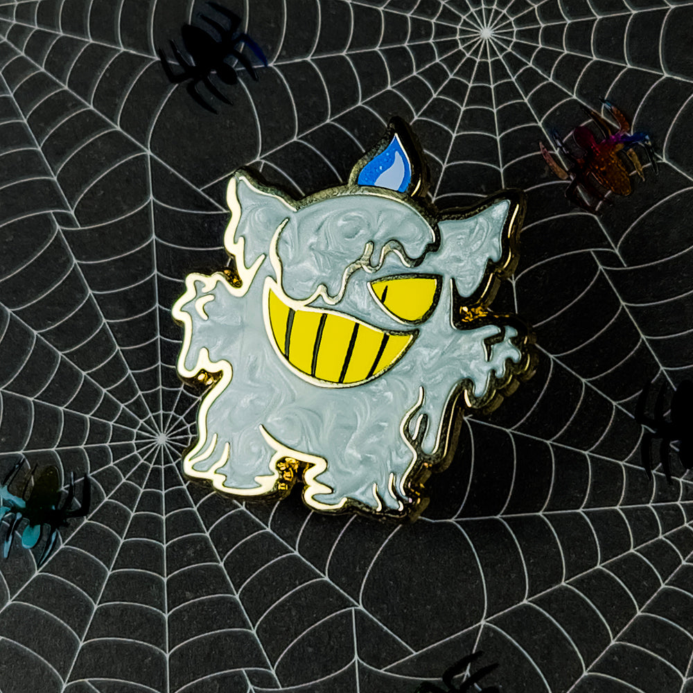 [ Candle Wick ] Gengar x Litwick Fusion Enamel Pin - Versiris - Art by Versiris