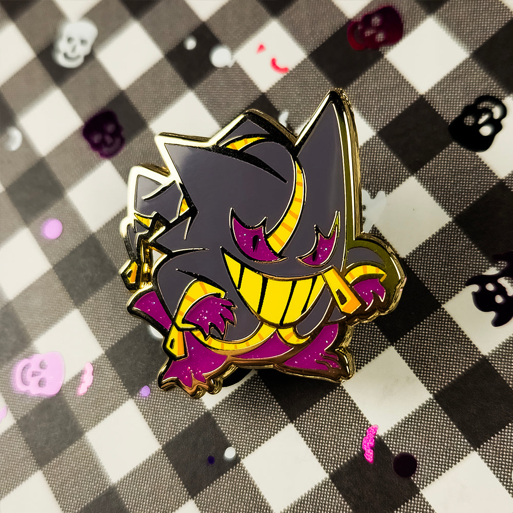 [ Patchwork Puppet ] Gengar x Banette Fusion Enamel Pin - Versiris - Art by Versiris
