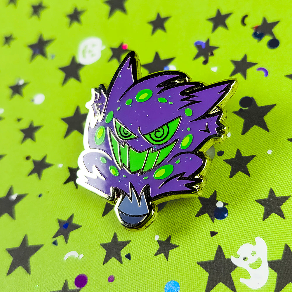 [ Trapped Soul ] Gengar x Spiritomb Fusion Enamel Pin - Versiris - Art by Versiris