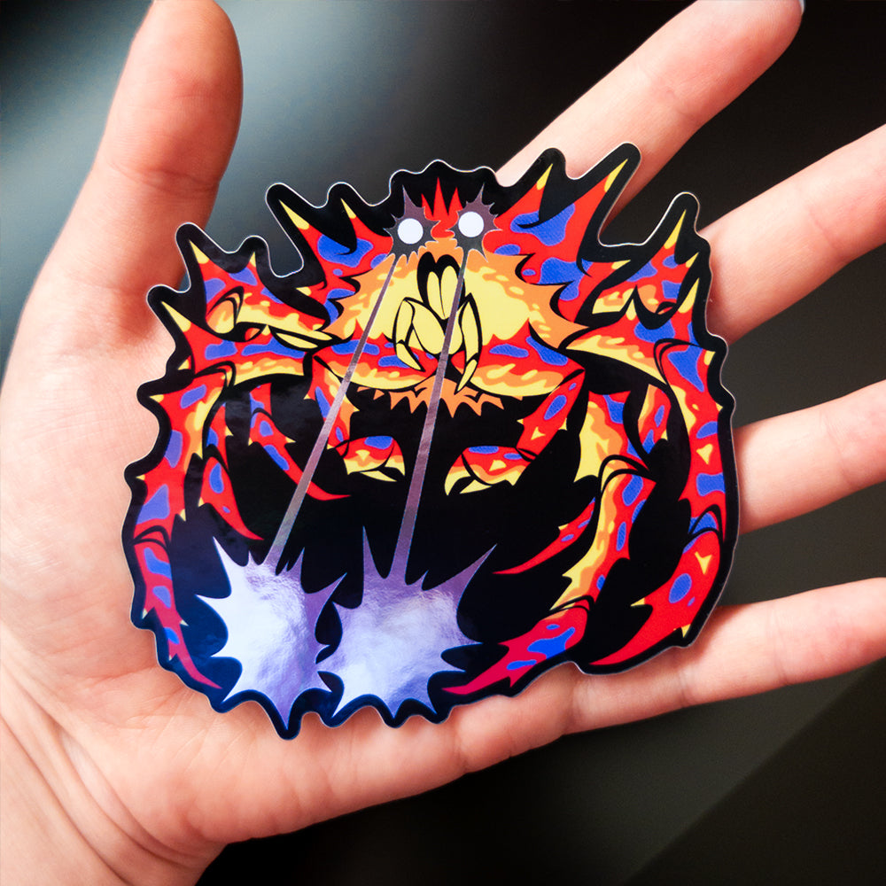 Giant Laser Crab Sticker - Versiris - Art by Versiris