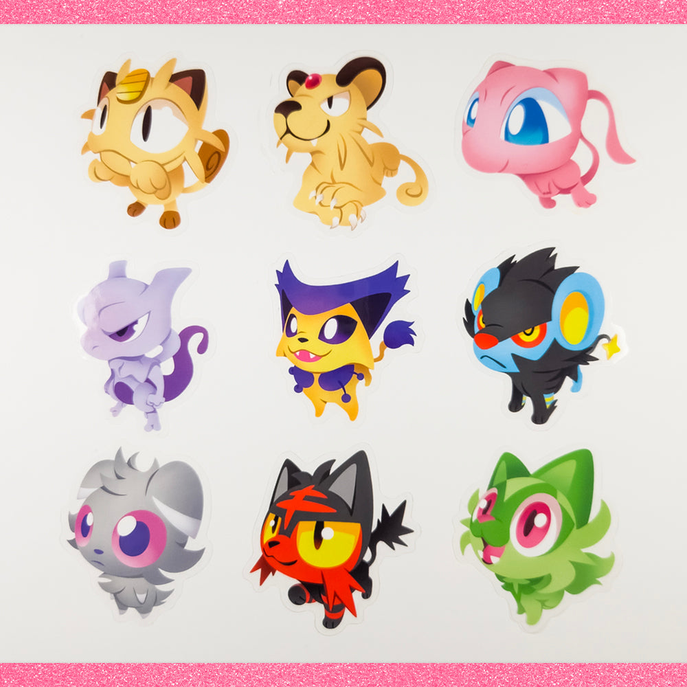 GOOD DOG Cat PKMN Stickers - Versiris - Art by Versiris