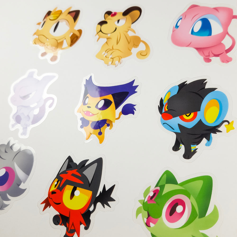 GOOD DOG Cat PKMN Stickers - Versiris - Art by Versiris